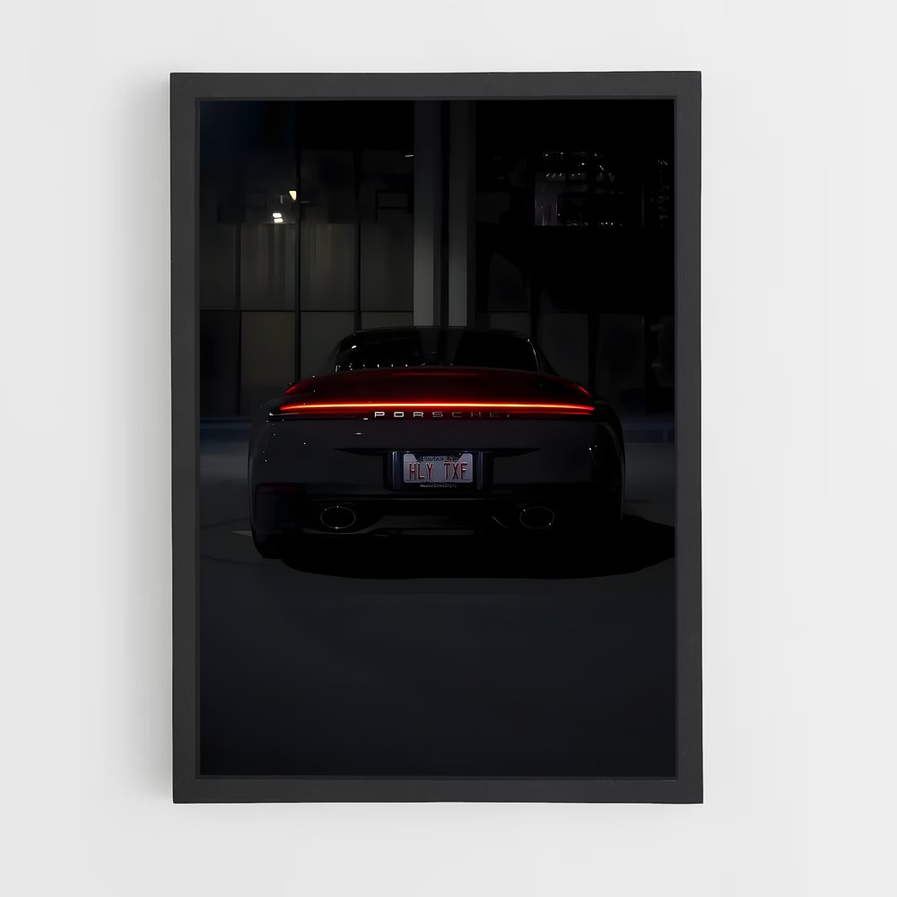 Poster Playtime Rouge – affiche Porsche (vue 2)